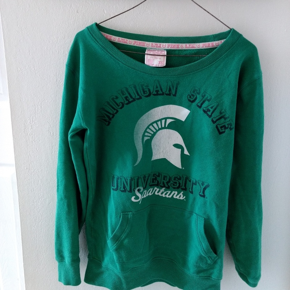 Pink Michigan State Spartan Sweatshirt